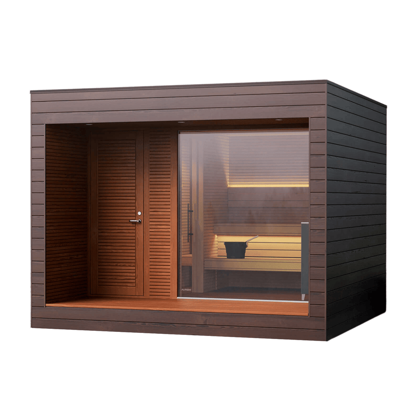 Auroom Natura Modern Outdoor Sauna with Changing Room