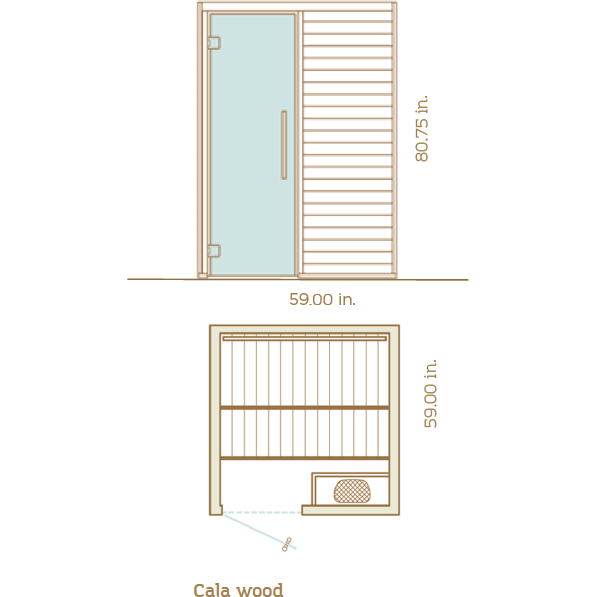 Auroom Cala Wood Cabin Sauna Kit