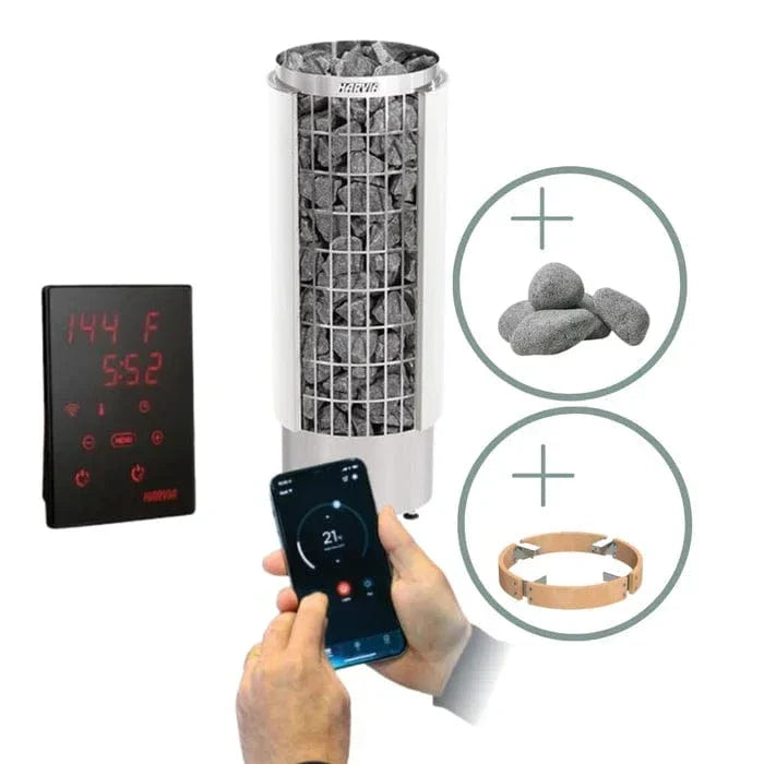 Harvia Cilindro Series 8 kW Sauna Heater Package
