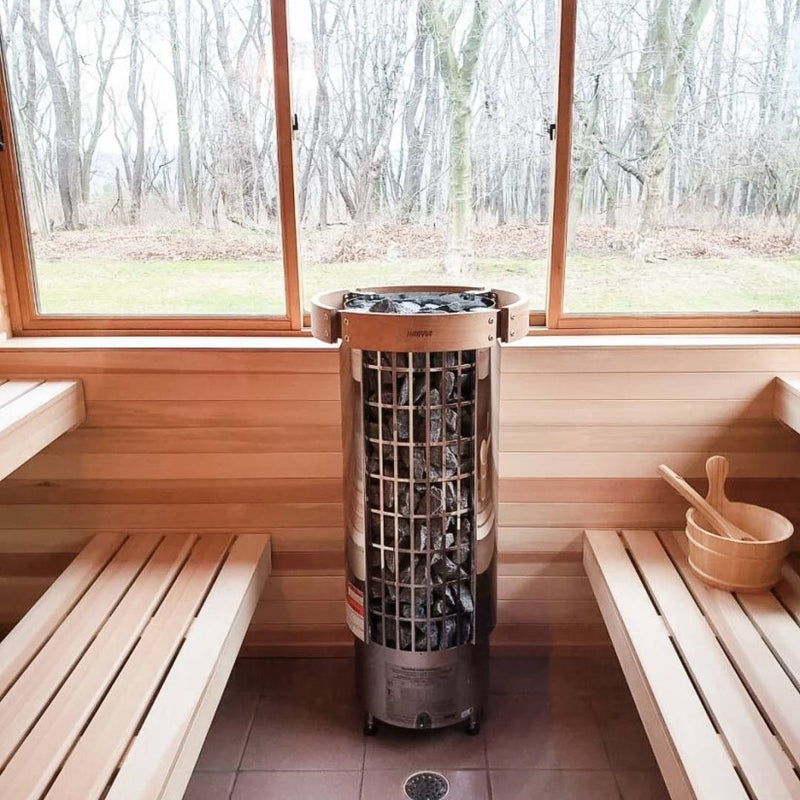Harvia Cilindro PC80 8 kW Electric Sauna Heater w/ Built-In Controls