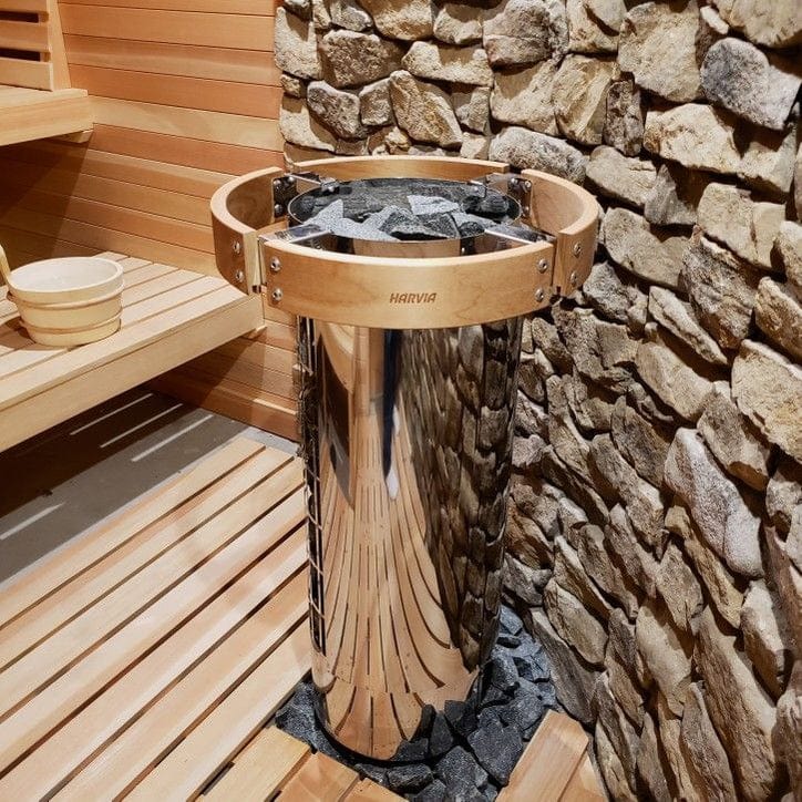 Harvia Cilindro PC90 9 kW Electric Sauna Heater w/ Built-In Controls