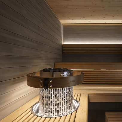 Harvia Cilindro PC60 6 kW Electric Sauna Heater w/ Built-In Controls