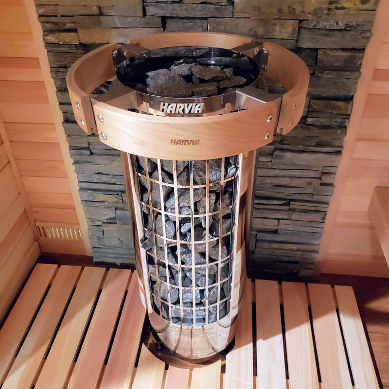 Harvia Cilindro PC80 8 kW Electric Sauna Heater w/ Built-In Controls