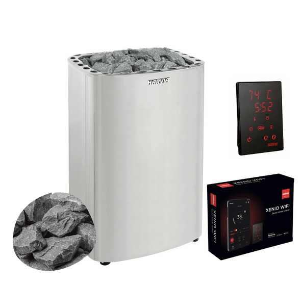 Harvia Club K12.5G Electric Sauna Heater Package