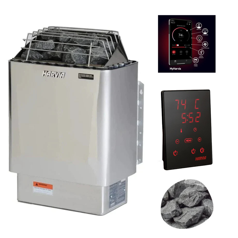 Harvia KIP60W Electric Sauna Heater Package