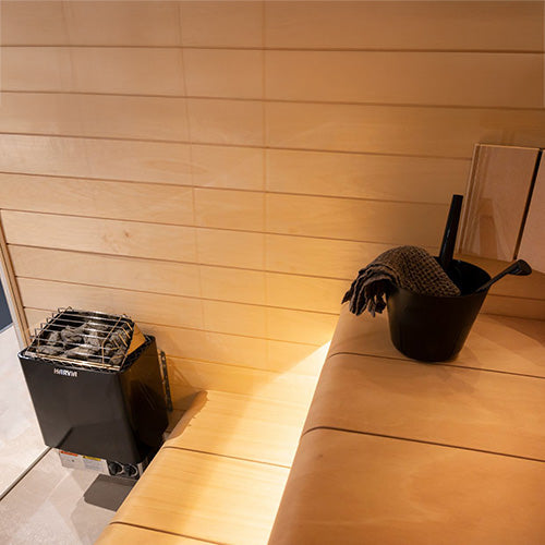 Harvia KIP60B 6 kW Electric Sauna Heater w/ Built-in Controls Black