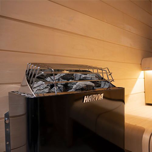Harvia KIP80B 8 kW Electric Sauna Heater w/ Built-in Controls Black