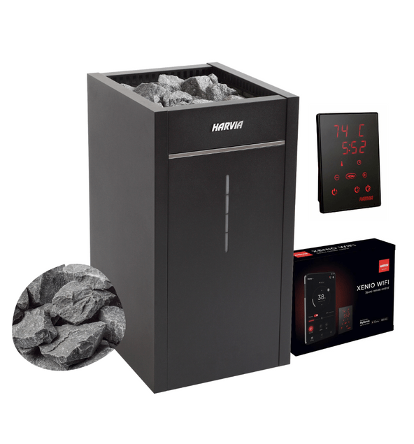 Harvia Virta Combi HL90SA Steamer & Electric Sauna Heater Package