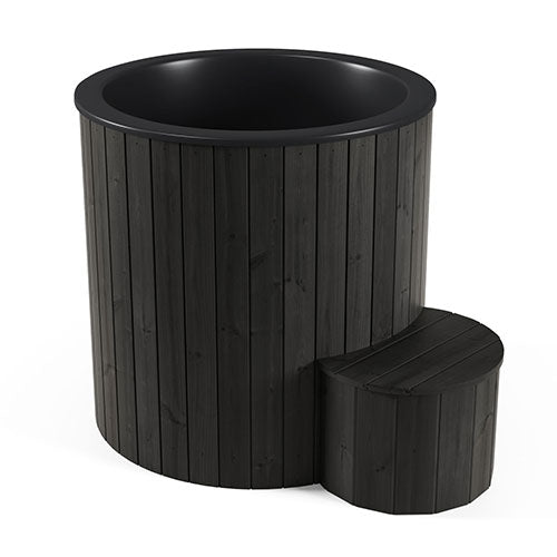 SaunaLife 1-Person Black Thermo-Pine Cold/Hot Plunge Tub