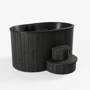 SaunaLife 2-Person Black Thermo-Pine Cold/Hot Plunge Tub
