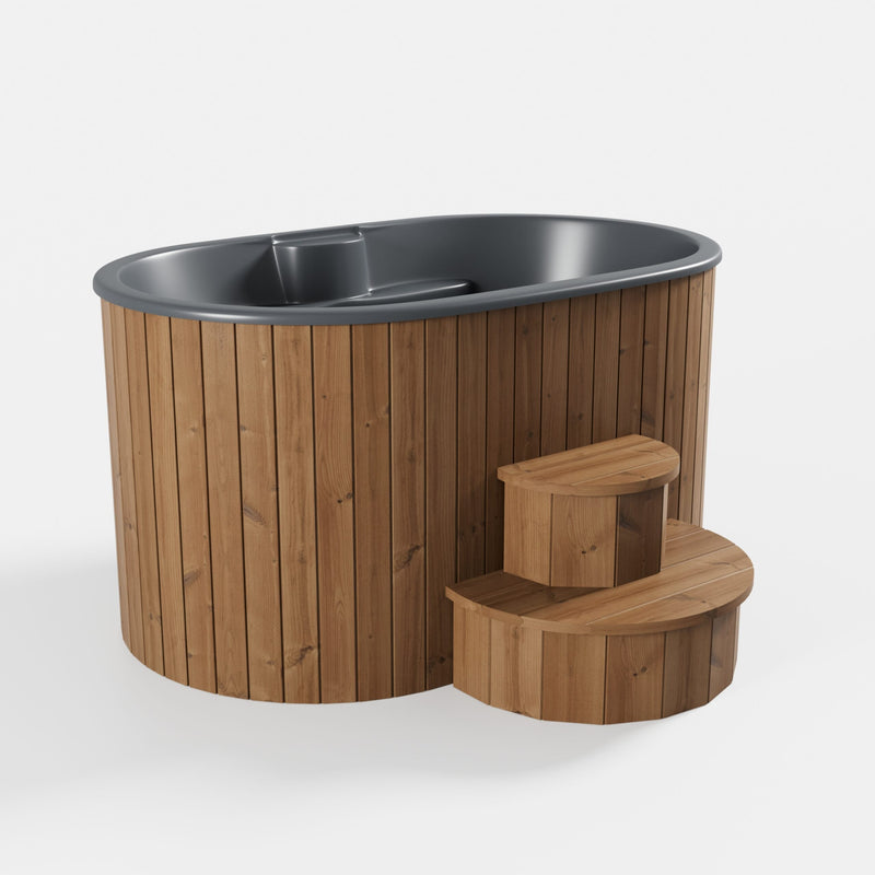 SaunaLife 2-Person Thermo-Pine Cold/Hot Plunge Tub