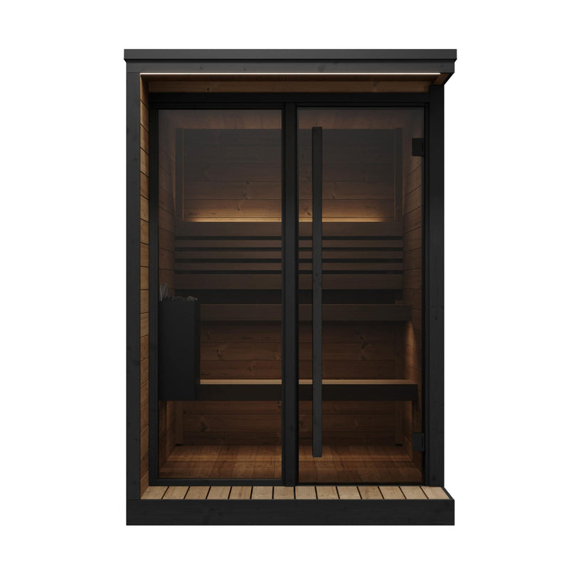 SaunaLife Model GL4 4 Person Garden Luxury Series Outdoor Sauna Kit