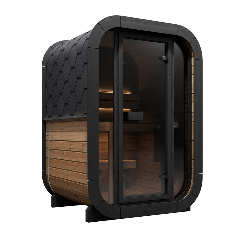 SaunaLife Model CL3G 1-2 Person Cube Series Outdoor Sauna Kit