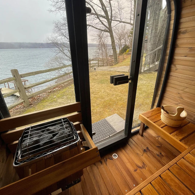 SaunaLife Model CL5G 4 Person Cube Series Outdoor Sauna Kit