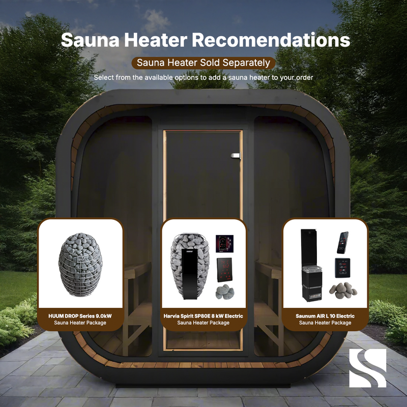 SaunaLife Model CL7G 6 Person Cube Series Outdoor Sauna Kit