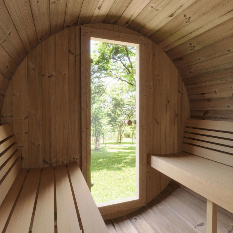 SaunaLife Model E6W 3 Person Sauna Barrel-Window