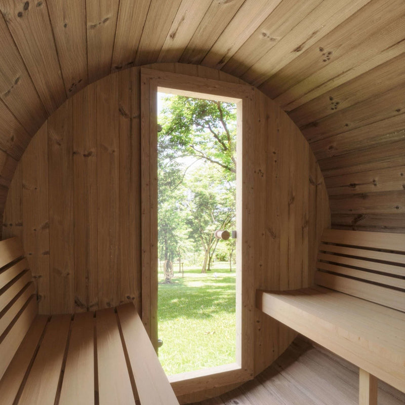 SaunaLife Model E7 4 Person Barrel Sauna