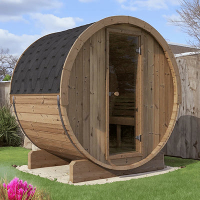 SaunaLife Model E7W 4 Person Sauna Barrel-Window