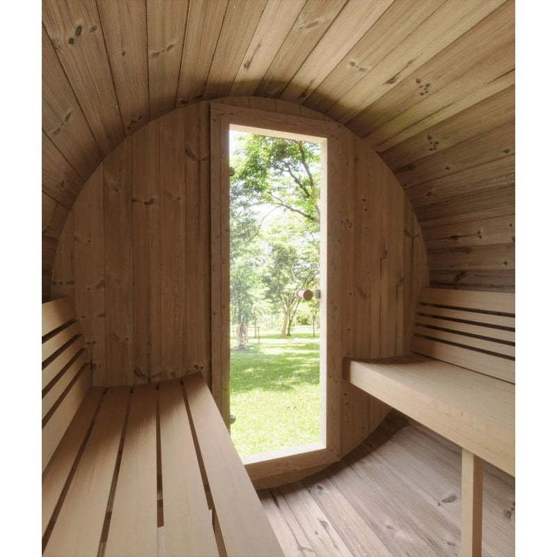 SaunaLife Model E7W 4 Person Sauna Barrel-Window