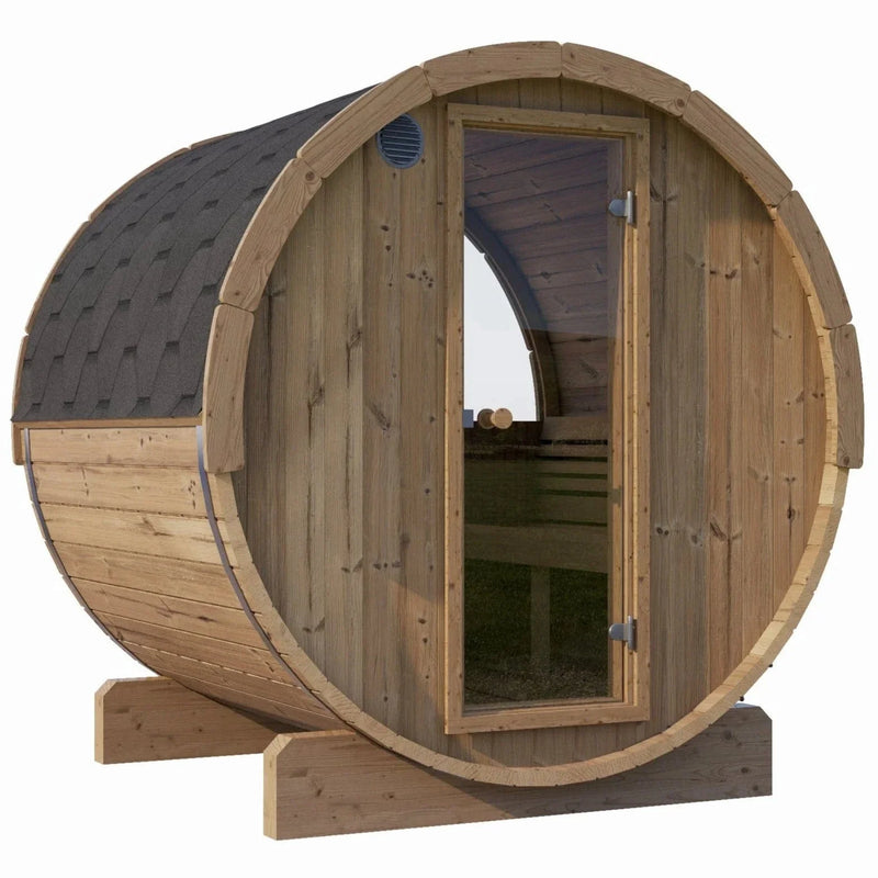 SaunaLife Model E7W 4 Person Sauna Barrel-Window