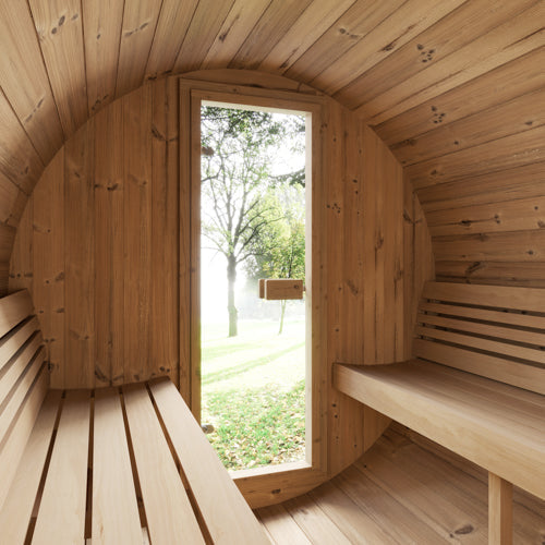 SaunaLife Model E8 6 Person Barrel Sauna