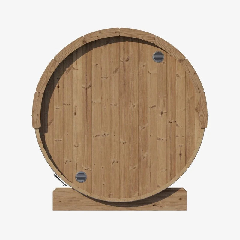 SaunaLife Model E8G 6 Person Barrel Sauna w/ Glass Front