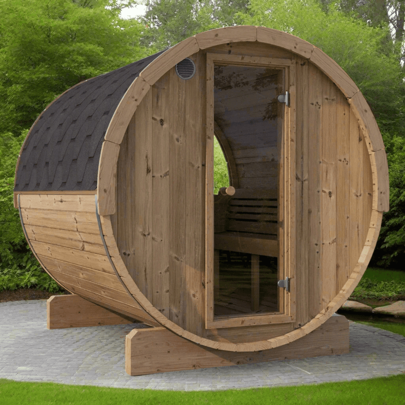 SaunaLife Model E8W 6 Person Sauna Barrel-Window