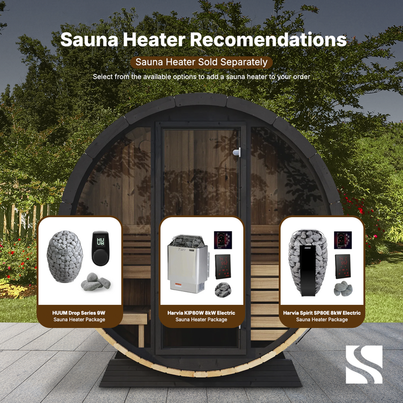 SaunaLife Model EE6G 4 Person Barrel Sauna