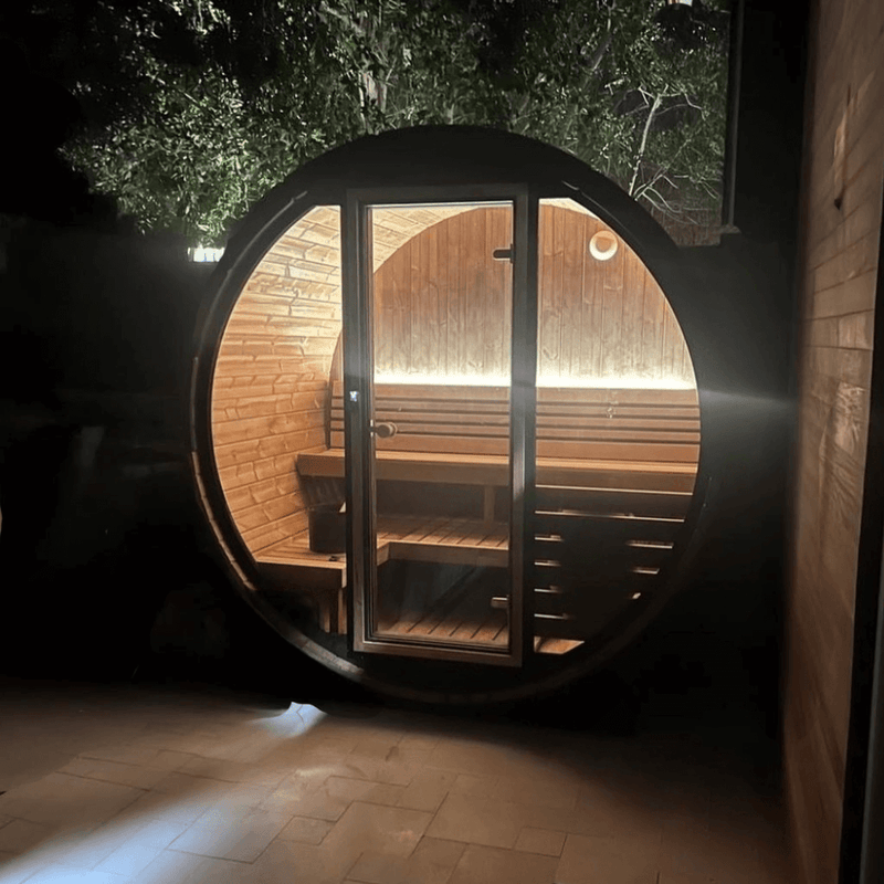 SaunaLife Model EE6G 4 Person Barrel Sauna