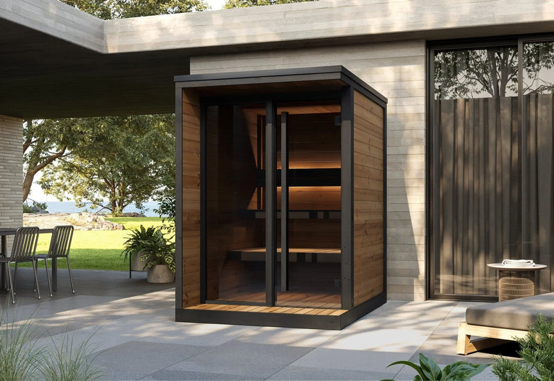 SaunaLife Model GL4 4 Person Garden Luxury Series Outdoor Sauna Kit