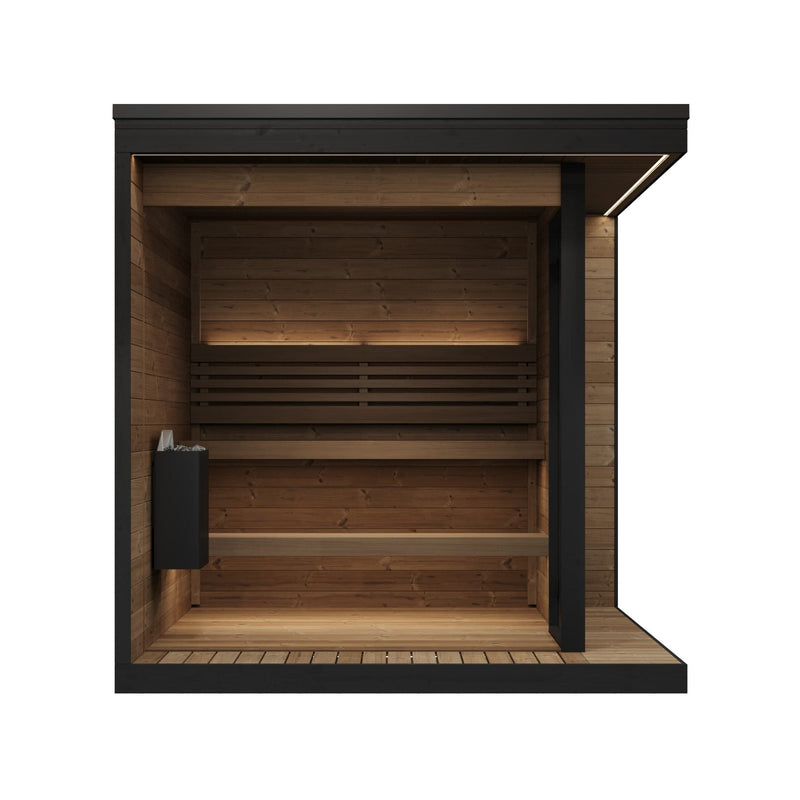 SaunaLife Model GL6 6 Person Garden Luxury Series Outdoor Sauna Kit