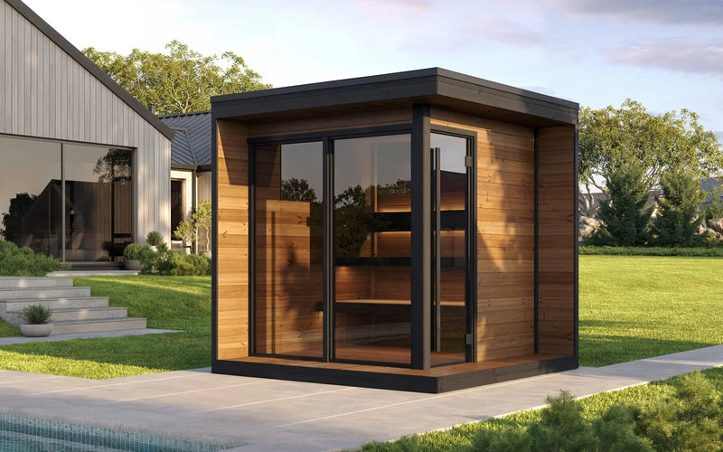 SaunaLife Model GL6 6 Person Garden Luxury Series Outdoor Sauna Kit