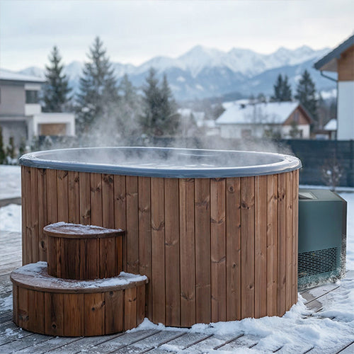 SaunaLife S2 2-Person Cold Plunge Tub and Chiller Heater Package