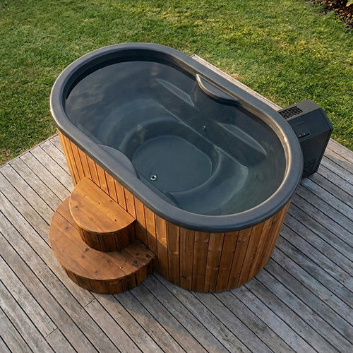 SaunaLife S2 2-Person Cold Plunge Tub and Chiller Heater Package