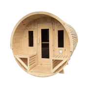 True North Canadian Made 6-8 Person 9' Long Outdoor Traditional Barrel Sauna