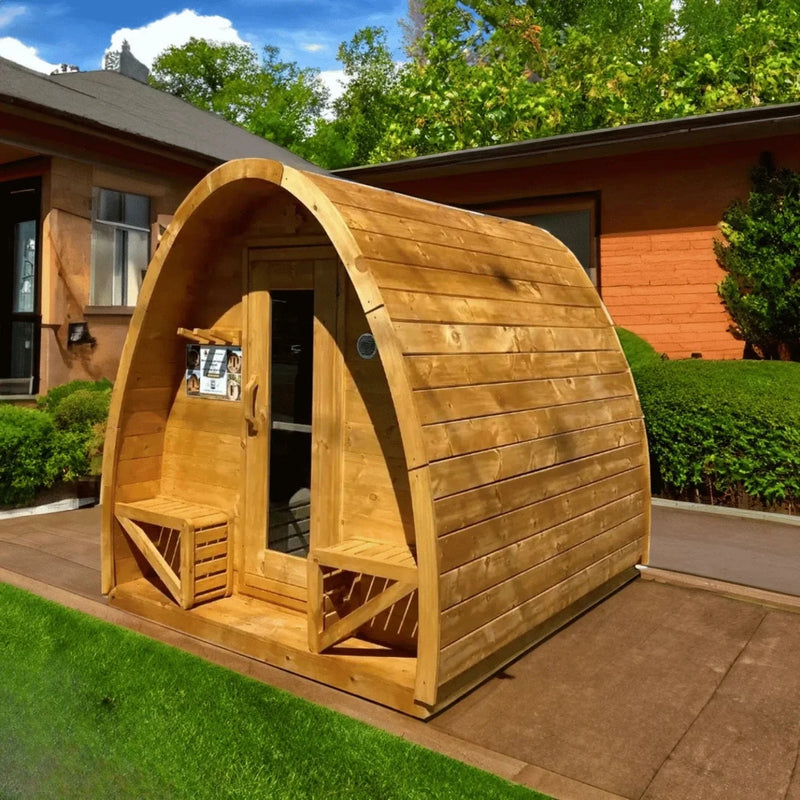 True North Canadian Made 4-8 Person Outdoor Traditional Tiny Pod Sauna