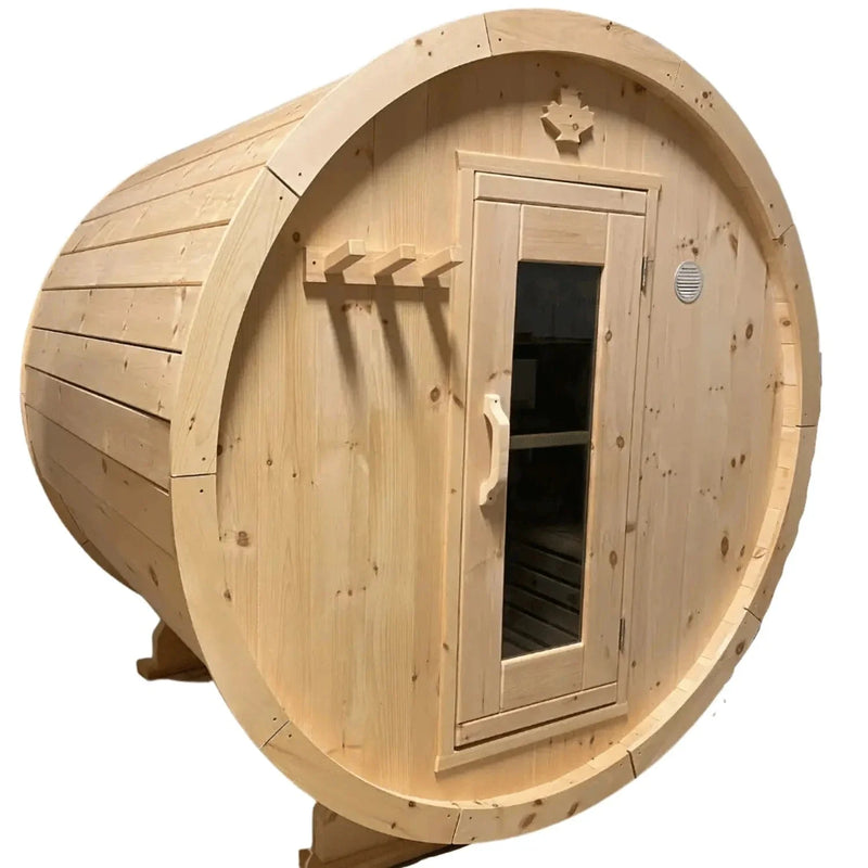 True North Canadian Made 8 Person 10' Long Outdoor Traditional Barrel Sauna