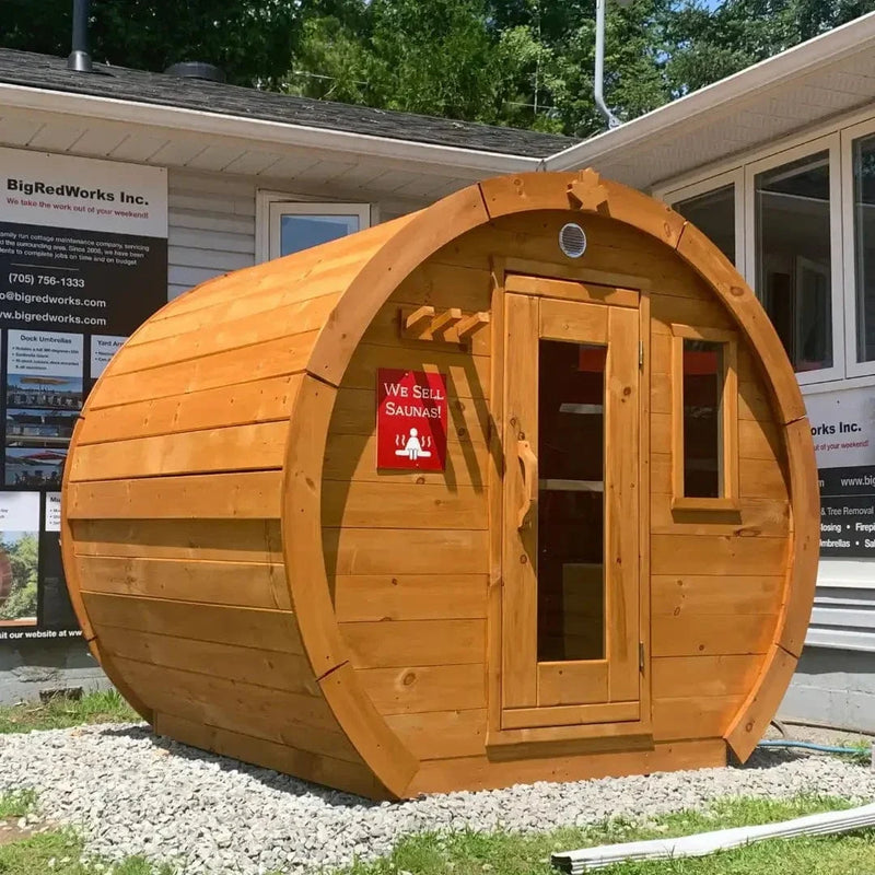 True North Canadian Made Schooner 2-8 Person Outdoor Traditional Barrel Sauna