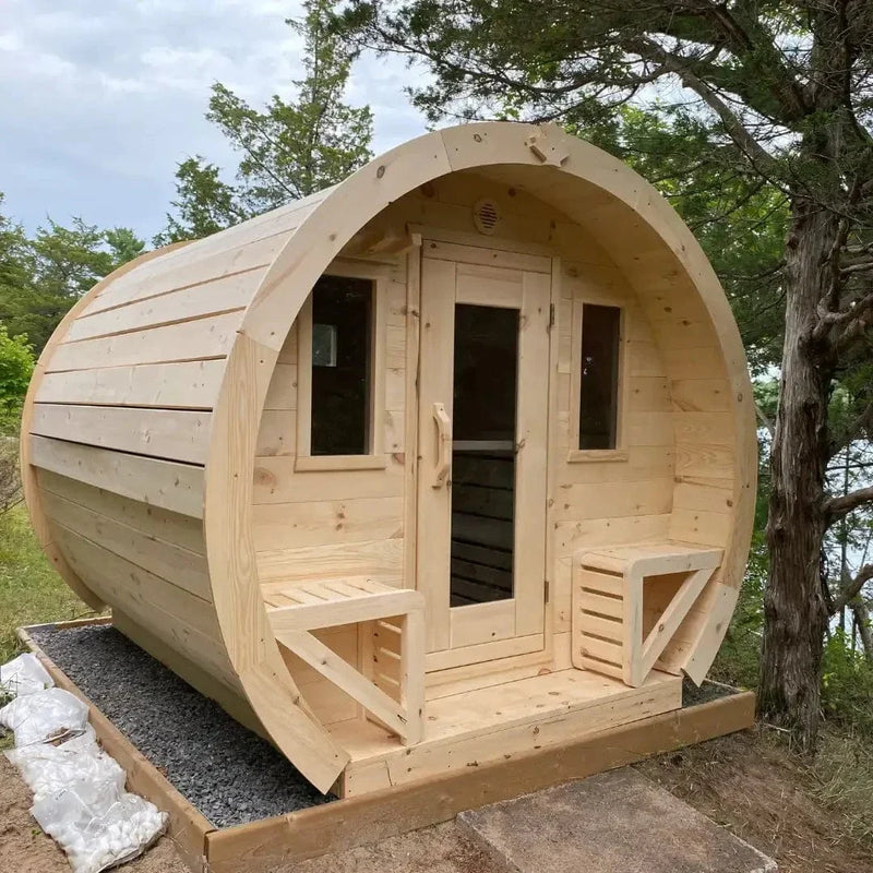 True North Canadian Made Schooner 2-8 Person Outdoor Traditional Barrel Sauna