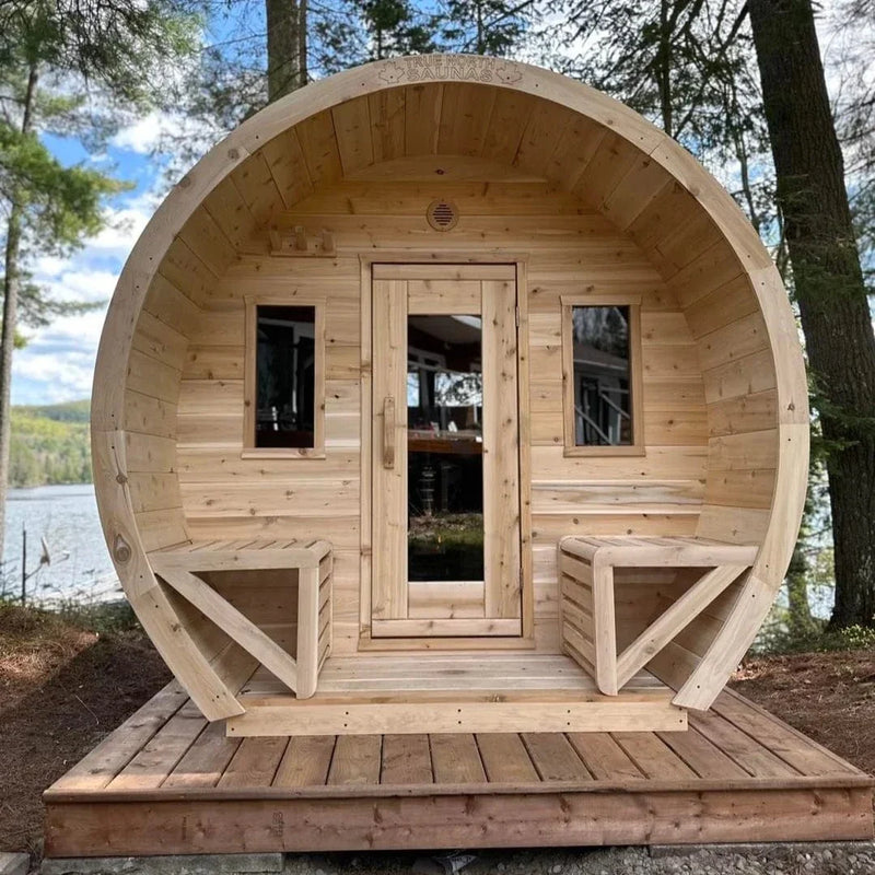 True North Canadian Made Schooner 2-8 Person Outdoor Traditional Barrel Sauna